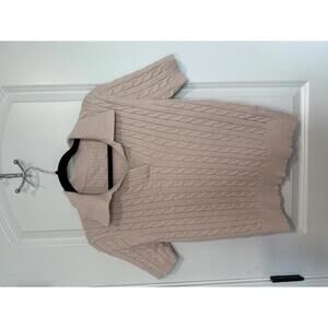 Cable‎ Knit Short Sleeve Polo Sweater